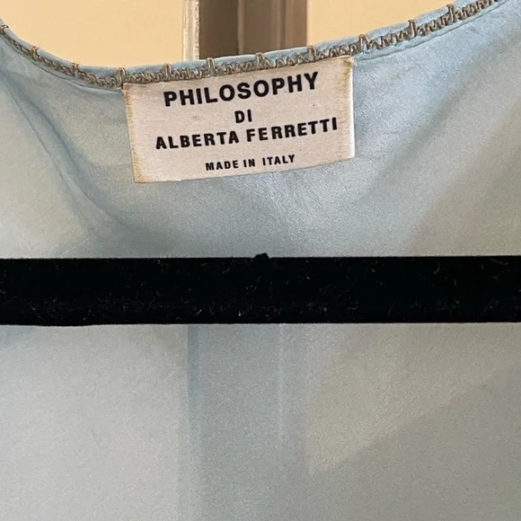 Vintage Philosophy by Alberta FERRETTI Light Blue Top - Picture 5 of 16